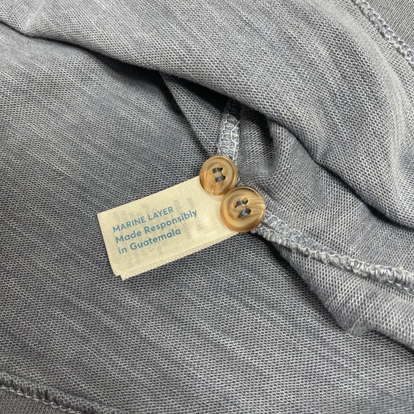Marine Layer Vintage Heavy Slub Polo Long Sleeve - Size M - NEW. - Picture 11 of 16